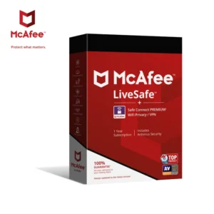 McAfee LiveSafe Antivirus Software Unlimited, 1 year license include VPN